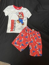 Super Mario Pajamas Top  Shorts Size 8