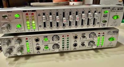 Behringer MINIFBQ FBQ800 Equalizer and MINI AMP AMP800 Headphone Amp - Lot Of 2