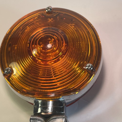 PAR de lámparas traseras rojas ámbar de doble cara vintage para semirremolque carcasa cromada - Imagen 7 de 10