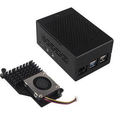 Aluminum Gehäuse ZC501 mit Active Cooler ZP536 für Raspberry Pi 5 2GB 4GB 8GB...
