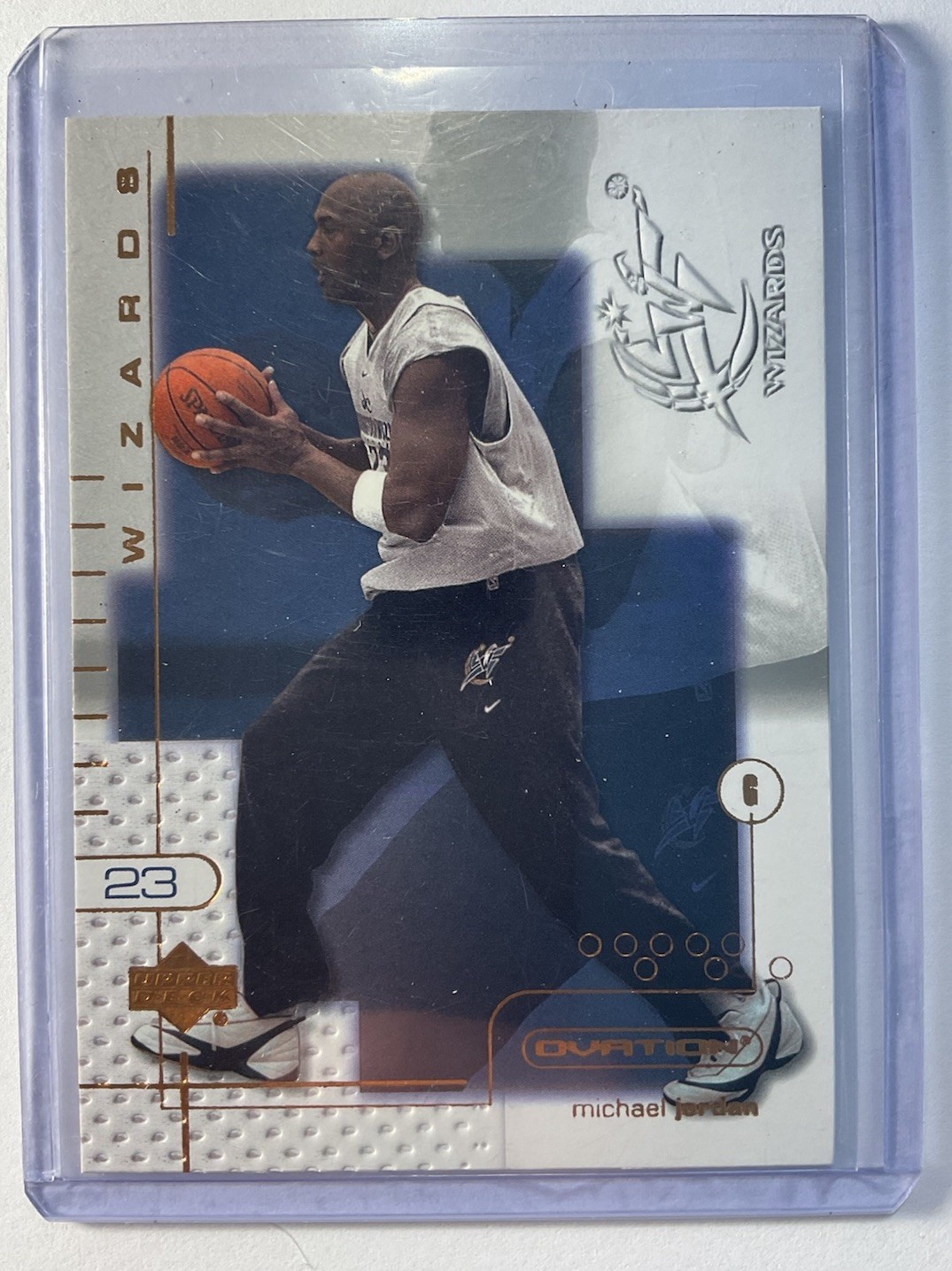 01-02 Upper Deck Ovation Michael Jordan HOF Base Card (Washington Wizards) #90