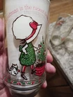Vintage HOLLY HOBBIE Christmas Glass Coca Cola