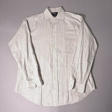 Polo Ralph Lauren Regent Classic Fit Mens 16.5 34/35 Yellow Navy Check Shirt