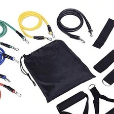Resistance Bands 11-Piece Set Multicolor with Handles, Door Anchor, Carry Bag