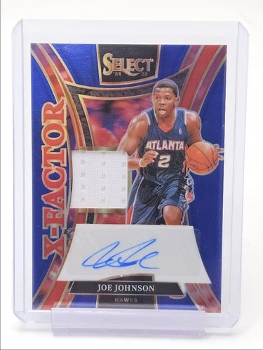 JOE JOHNSON 2024-25 SELECT X-FACTOR PATCH AUTOGRAPH BLUE PRIZM AUTO /49 Q4931