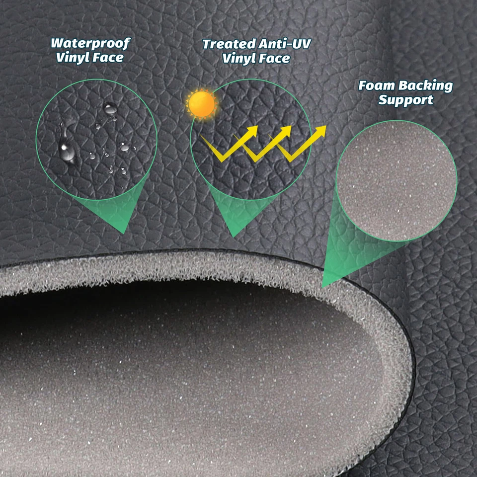 Foam Backed Marine Vinyl Leather Fabric Boat Seat Furniture Uphostery UV Protect - image 2 of 4