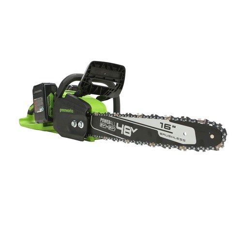 Greenworks 48V (2x24V) 16 inch Chainsaw with (2) 4Ah Battery & DualSlot Charger - Picture 11 of 12