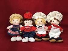 Campbell's Soup Dolls vintage 4 Stuffed Dolls 2 from 1999, 2 from 2000