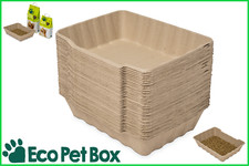 BIO DISPOSABLE LITTER TRAY CAT PET BOX LIQUID PROOF ODORLESS  20-PACK EcoPetBox