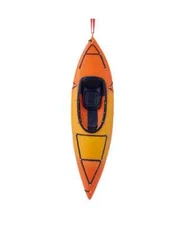 KURT ADLER 5" HAND PAINTED RESIN KAYAK CHRISTMAS ORNAMENT A1791