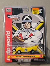 AW AUTO WORLD SLOT CAR RACER X SHOOTING STAR YELLOW NEW IN PACKAGE