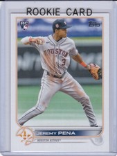 JEREMY PENA ROOKIE CARD 2022 Topps Update Baseball Houston Astros RC. rookie card picture