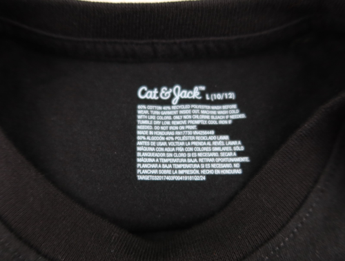 Cat & Jack Girl's Black Magical Crew T-Shirt Size L-10/12 - Picture 3 of 3