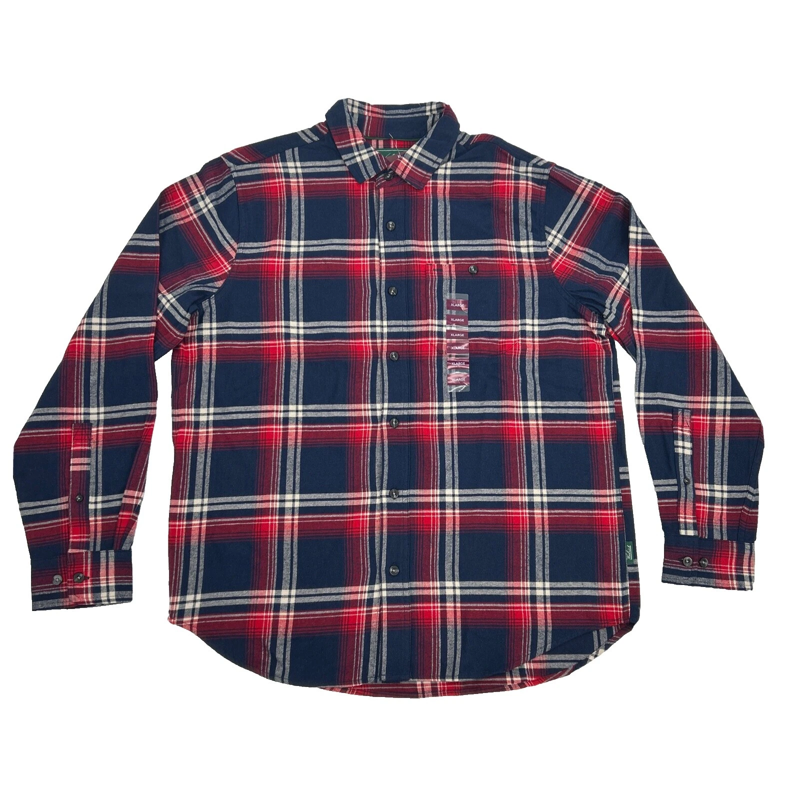 Camisas informales con botones de algodón Woolrich de manga larga para hombre