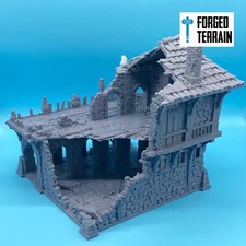Ruined Warehouse Building – 28mm Fantasy Terrain by Printable Scenery | PLA Kit