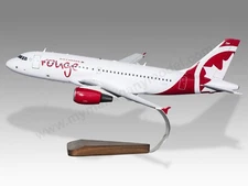 Airbus A319 Air Canada Rouge Desk Wood Airplane New Model Large Scale 1/100
