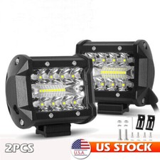 2x 4inch 50000lm Led Work Light Bar Spot Flood Off Road Truck Reverse Fog Lights