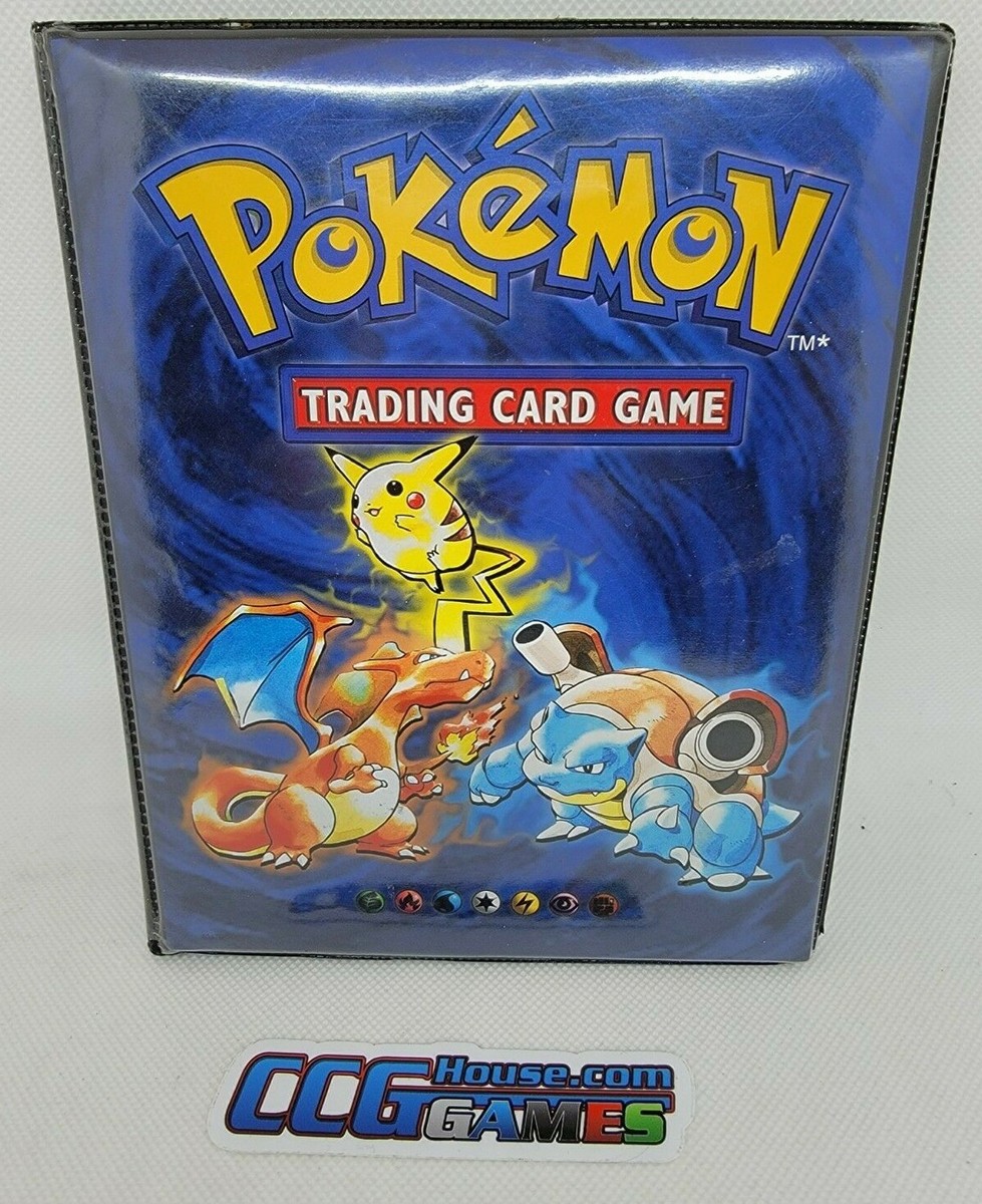 Pokemon TCG Blue 4 Pocket Portfolio - Pikachu Charizard Blastoise