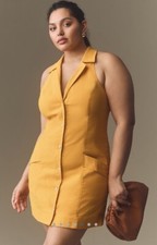 NWT Anthropologie Maeve The Amelia Collared Mini Dress Mango Plus Size 3X!! Sexy