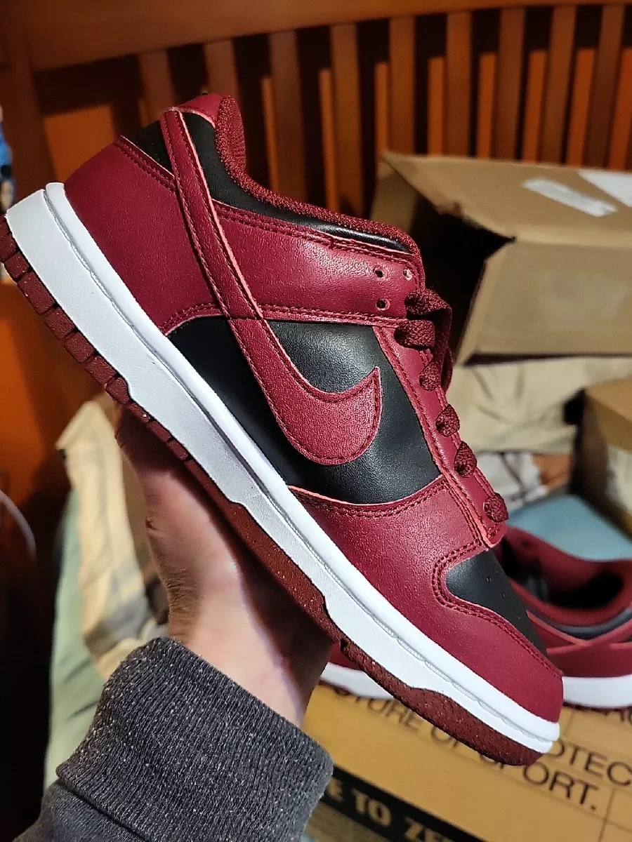 Nike dunk low red best sale black