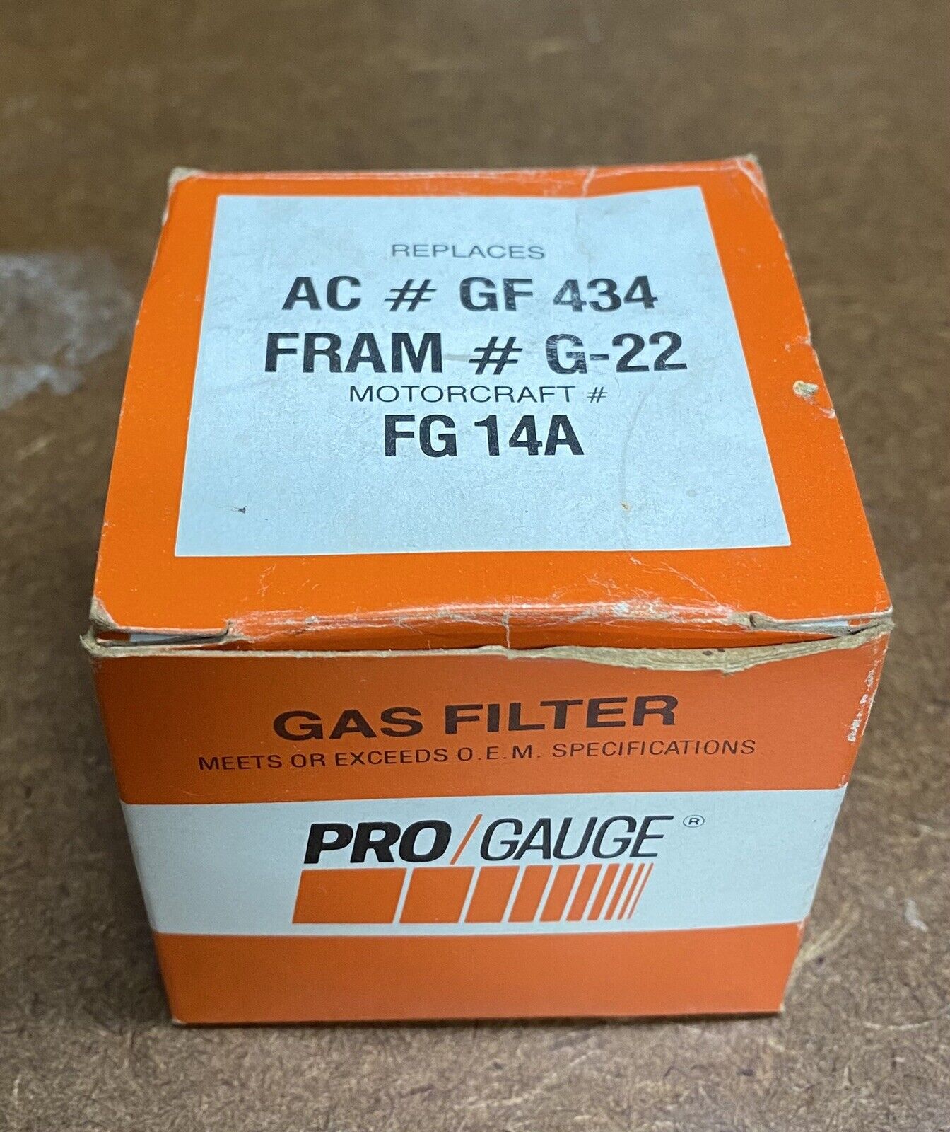 Gas Fuel Filter Pro Gauge NOS AC GF 434, Fram G-22, Motorcraft FG 14A