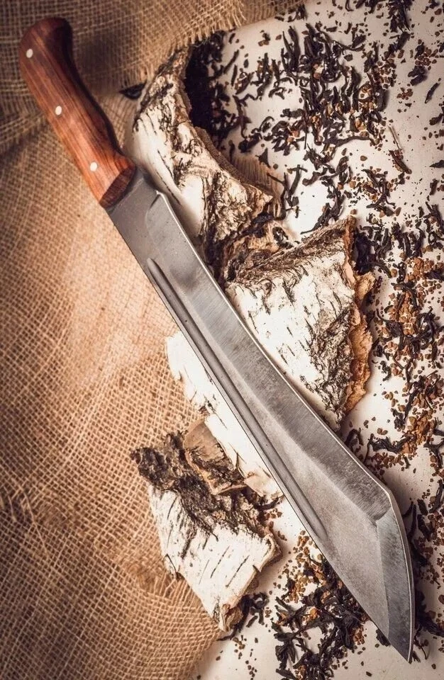 Cuchillo Kukri machete de caza Full Tang de acero al carbono hecho a mano personalizado cuchillo para exteriores Foto 2 de 3