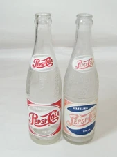PEPSI-COLA 12 OZ DOUBLE DOT BOISE, ID & SINGLE DOT NY GLASS SODA BOTTLES
