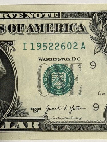 Birthday Note Dollar Bill February 26 1952 02/26/1952 2021 Crisp Yellen $1 ¥