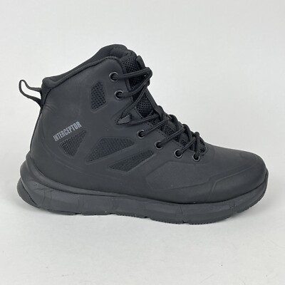 Interceptor Tactical Boots Men Size 11 Black Good MNIN20AG001 Lace Up Work Mesh Interceptor Boots Mens 12 Black Lace Up Tactical Slip  main image 3