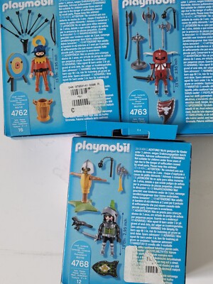 Lot Playmobil Special Plus 3 Boîtes Réf. 4763, 4762, 4768 - Guerriers, Dès 4 Ans