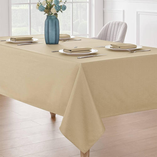 Faux Linen Rectangle Tablecloth Waterproof 60X84 Inch Table Cloth Stain - 第 5/12 張圖片
