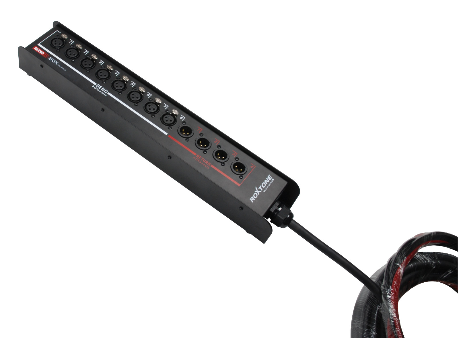 Roxtone 8x4 Channel XLR Stage Box Snake Cable - 20 Meters (65.62
