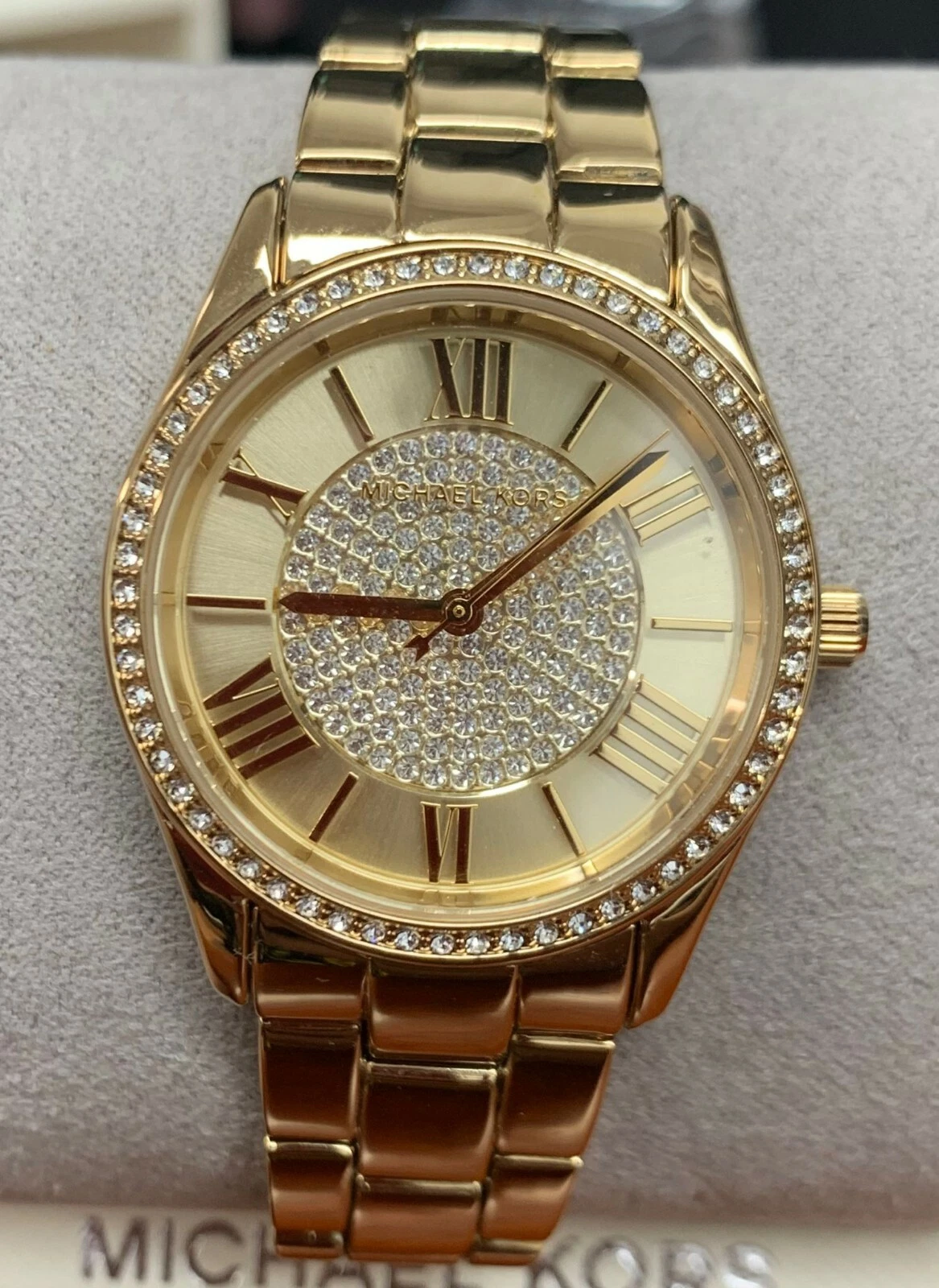 Orologio Michael Kors Donna MK7073 Bracciale Pavè Cristallo Erica Tono Oro