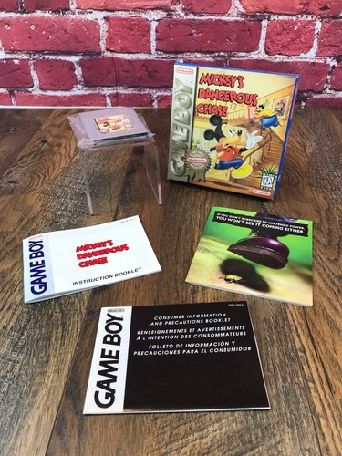 FACTORY Mickey's Dangerous Chase Nintendo Game Boy H-SEAM RARE 1st Print