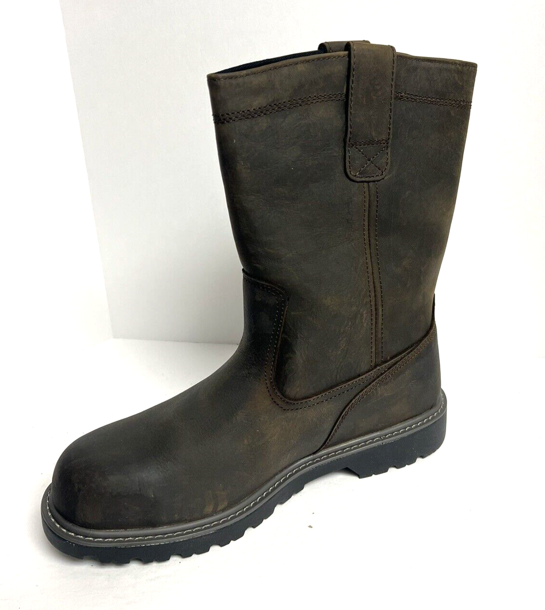 Wolverine‎ Mens Dark Brown Leather Floorhand Welly Work Boots Size 12 Wolverine® Men main image 3