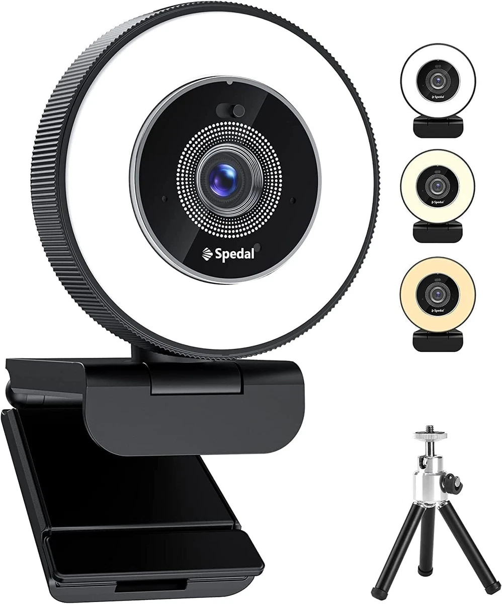 Spedal Webcam 1080p HD 60fps with Microphone, Software Webcam Laptop  Desktop Mac