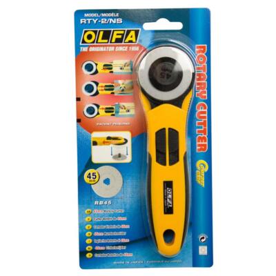 Olfa Rollschneider RTY-2/NS mit Comfort Griff 45mm Klinge guter gerader Schnitt
