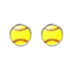 Rnivida Stainless Steel Sports Stud Earrings for Women,Softball,Baseball,Voll...