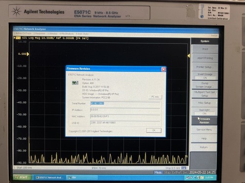 Agilent E5071C, 4-Port Network Analyzer, 8.5GHz, 019,480,UNQ, MY46110661 # - Picture 17 of 18