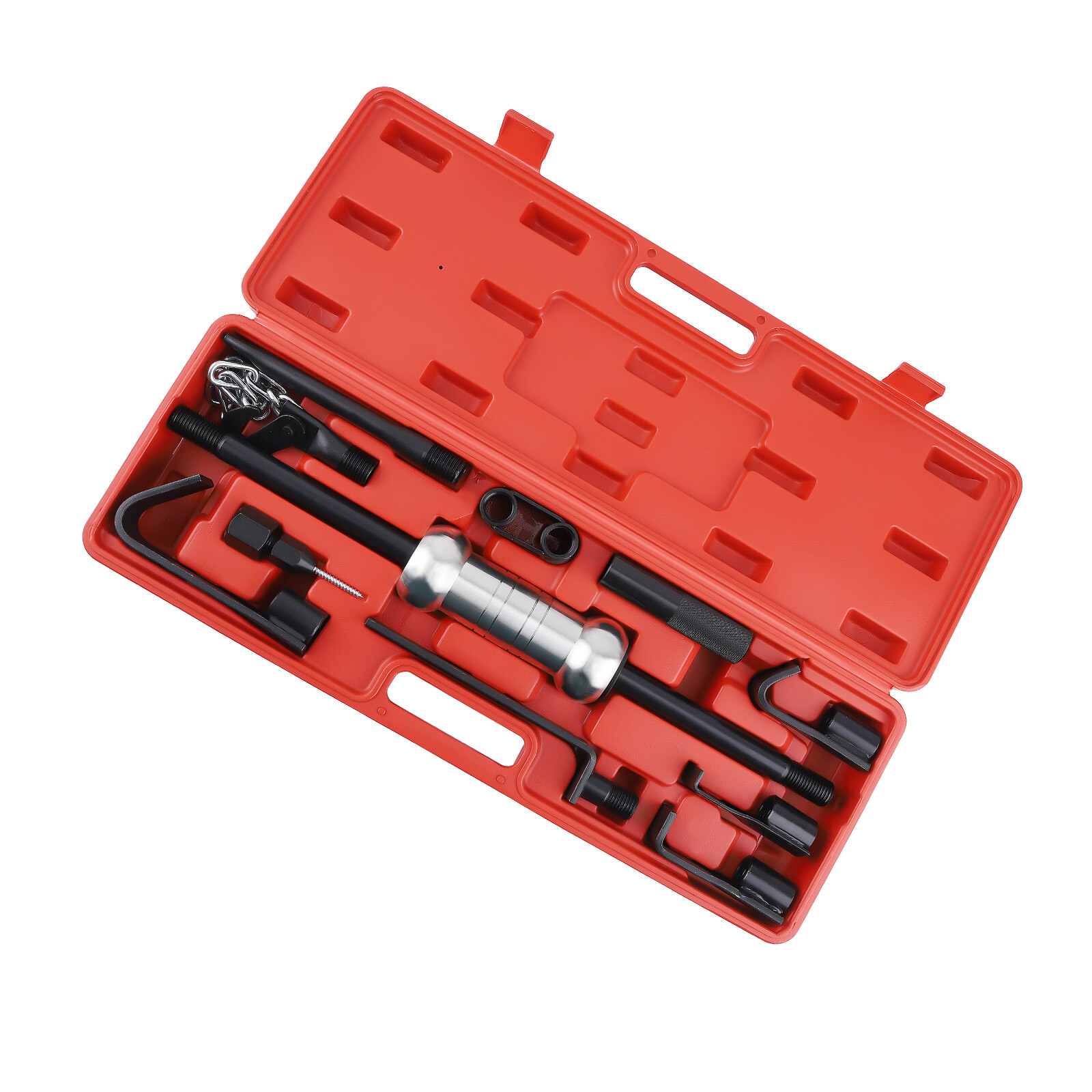13pcs Dent Puller Set 10lb Heavy Duty Steel Slide Hammer Puller Garage Car Tools