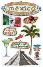  Paper House 3D Stickers MEXICO