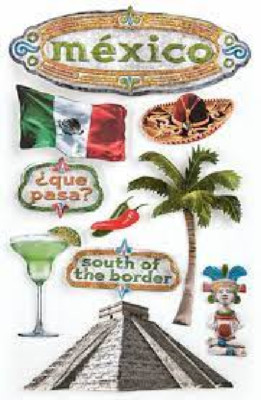  Paper House 3D Stickers MEXICO