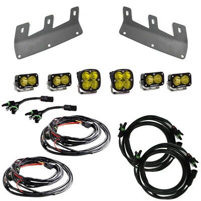 Baja Designs Amber Squadron & S2 Combo Fogs/Toggle/Brackets For Ford Bronco