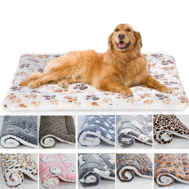 WARM PET BLANKET PAD CAT DOG BED SOFT FLEECE MAT WARM THERMAL RUG Pet