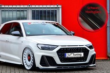 CUP Spoilerschwert Frontspoiler mit Wings aus ABS für Audi A1 GB S-Line Schwarz