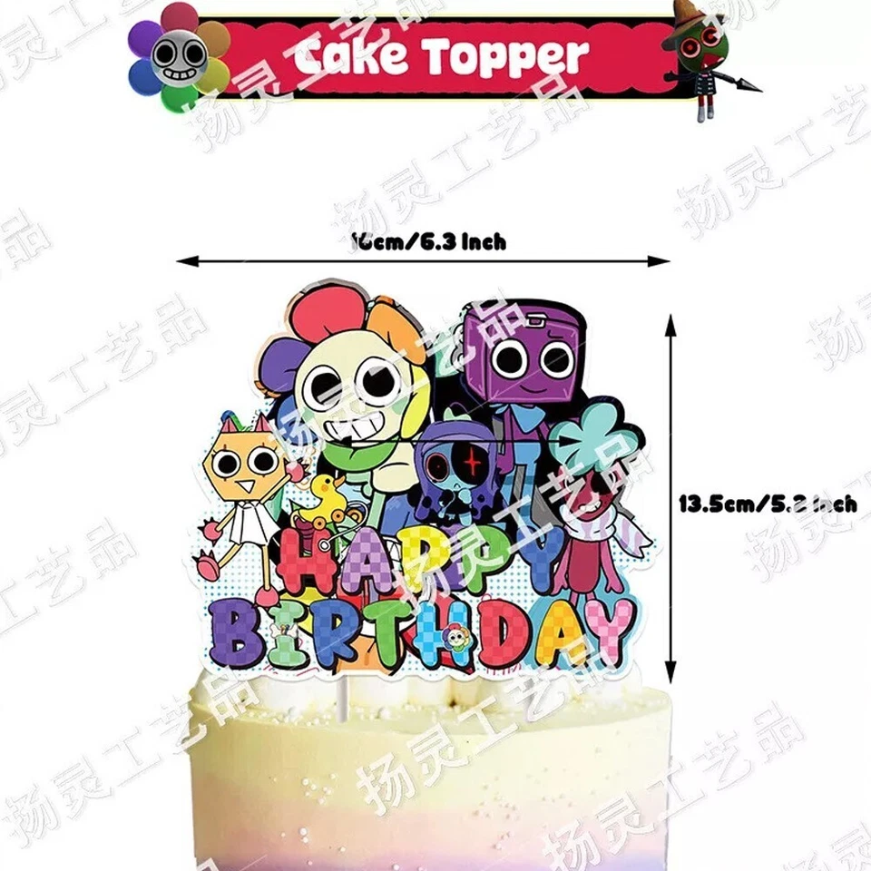 Dandy's World Game Birthday Party Decoration Banner Balloons Cupcake Topper - Image 4 of 4