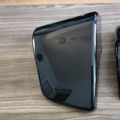 Für Shadow ACE VT400 VT750 97-03 Hochglanz Schwarz Akku Seitenverkleidung Verkleidung Abdeckungen