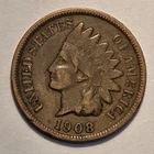 #8 "very good++" Nicer Low Mintage 1908 S Indian Head Cent