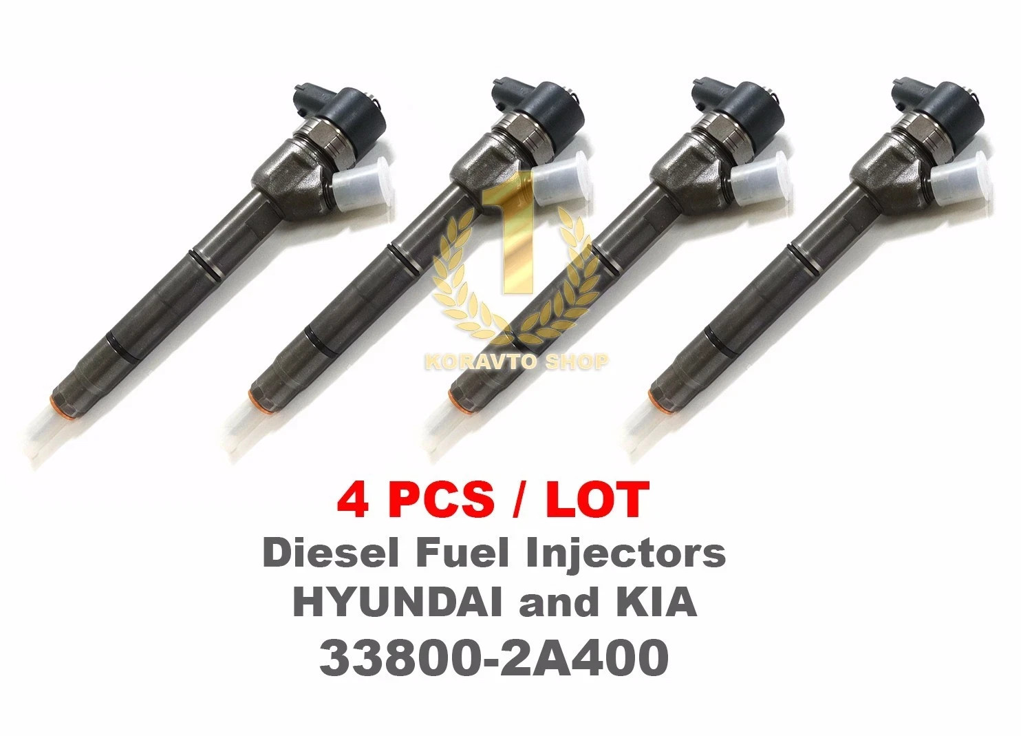 4PCS Bosch CRDI Diesel Fuel Injector 33800-2A400, 0445110255