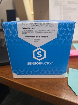 SENSORWORX SWX-221-1-AR LOW VOLTAGE CEILING OCCUPANCY SENSOR, DUAL-TECH, RELAY